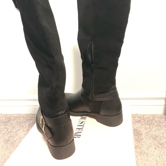 Knee high boots with buckle accents - Picture 3 of 5